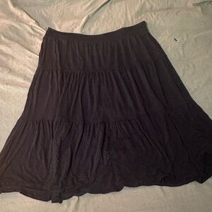 Black midi skirt